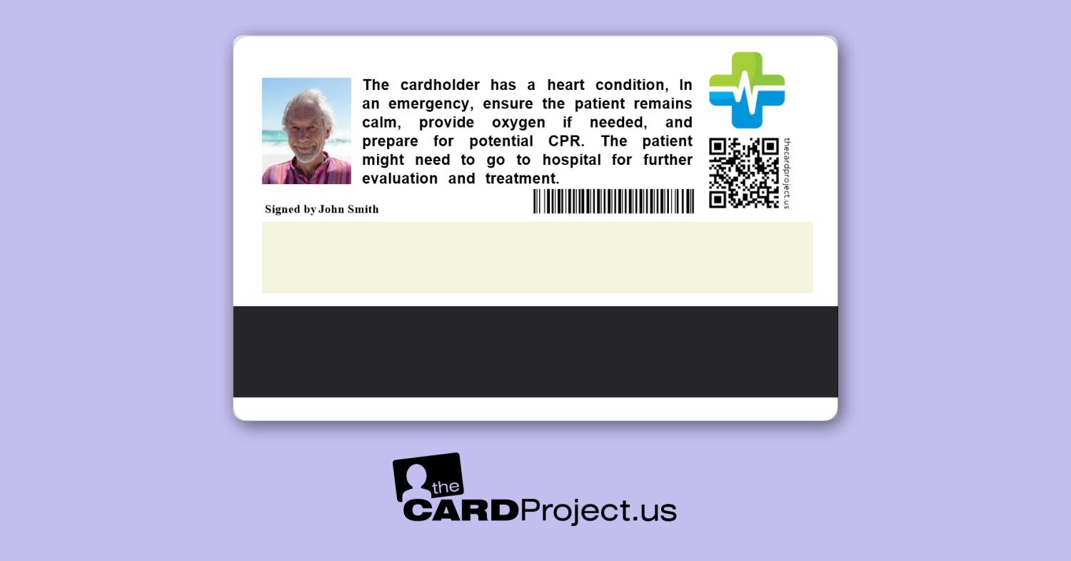 Heart Condition Premium Medical Card (REAR)